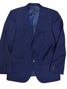 Hugo Boss Blue Blazer Luxury VIRGIN WOOL Business Formal Mens Medium / 40S